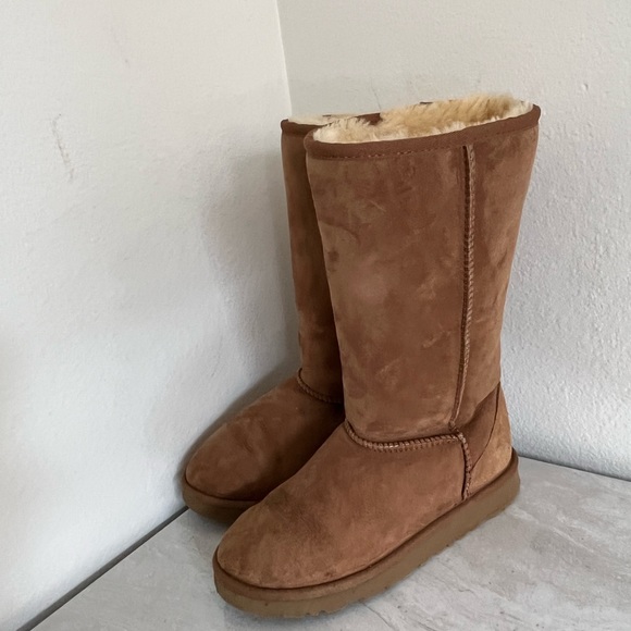 Tall Chestnut UGG Boots - Picture 1 of 10